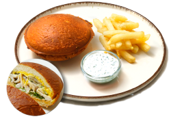 Уфо бургер с курицей