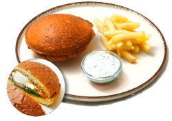 Уфо бургер с салями