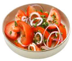 Салат из помидоров с красным луком