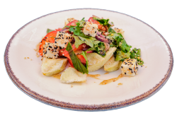 Салат с хрустящим баклажаном